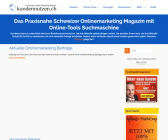 Kundennutzen.ch(Im Magazin erfahren Website) Screenshot