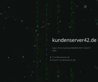 Kundenserver42.de(Webhosting in Deutschland) Screenshot