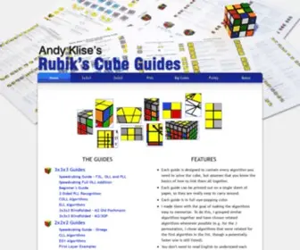 Kungfoomanchu.com(Andy Klise's Rubik's Cube Guides) Screenshot