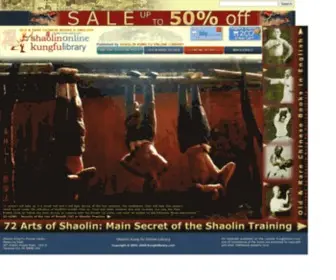 Kungfulibrary.com(Shaolin Kung Fu OnLine Library) Screenshot