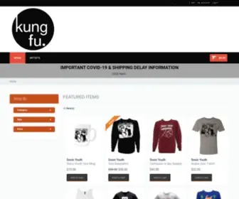 KungfuStore.com(Kung Fu Nation Store Kung Fu Music Merchandise) Screenshot