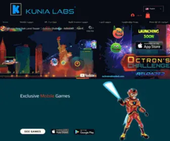 Kunialabs.com(Exclusive Mobile and Card games for kids and families) Screenshot