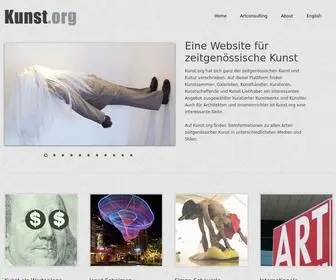 Kunst.org(Kunst, zeitgenoessische Kunst, Kuratierte Kunst, aktuelle Kunst, Kunst-Infos) Screenshot