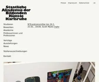 Kunstakademie-Karlsruhe.de(Staatliche Akademie der Bildenden K) Screenshot