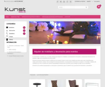 Kunstdeco.com(Alquiler de mobiliario y ambientaciones para eventos) Screenshot