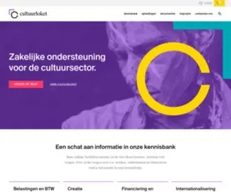 Kunstenloket.be(Zakelijke ondersteuning voor de cultuursector) Screenshot