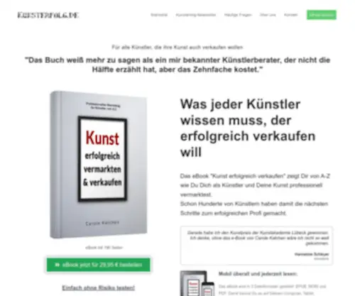 Kunsterfolg.de(Künstler) Screenshot