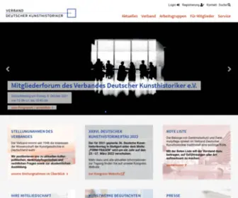 Kunsthistoriker.org(Verband Deutscher Kunsthistoriker e.V) Screenshot