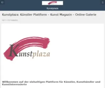 Kunstplaza.de(Künstler Plattform) Screenshot
