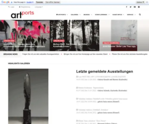 Kunstportal-Deutschland.de(Ausstellungen in Galerien und Museen) Screenshot