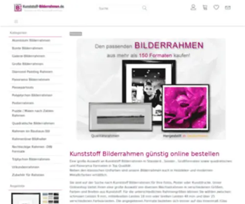 Kunststoff-Bilderrahmen.de(Bilderrahmen aus Kunststoff) Screenshot