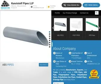 Kunststoffpipes.in(Kunststoff Pipes LLP) Screenshot