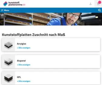 Kunststoffplattenonline.de(Kunststoffplatten) Screenshot