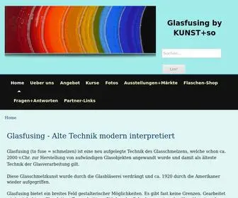 Kunstundso.ch(Home Glasfusing Technik Kursangebot) Screenshot