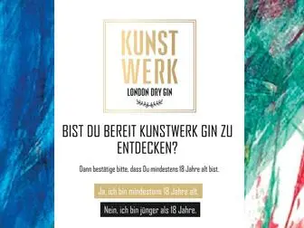 Kunstwerkgin.com(KUNSTWERK Gin) Screenshot