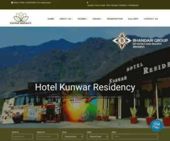 Kunwarresidency.com(Hotel kunwar Residency) Screenshot