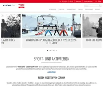 Kuonisports.ch(Kuoni Sports ist dein Spezialist für Sportreisen) Screenshot