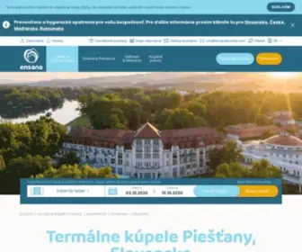 Kupelepiestany.sk(Termálne kúpele Piešťany) Screenshot