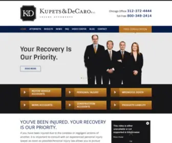 Kupetsdecaro.com(Chicago Personal Injury Law Firm) Screenshot