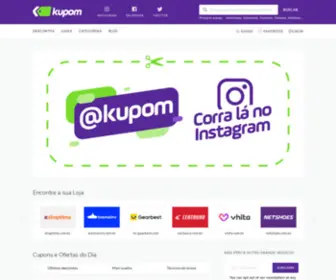 Kupom.com.br(Ofertas, Cupons e Descontos diariamente para você) Screenshot