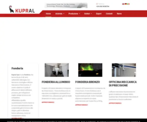 Kupral.com(Fonderia Alluminio e Fonderia Bronzo) Screenshot