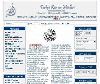 Kuranmeali.com(Türkçe Kur'an Mealleri) Screenshot