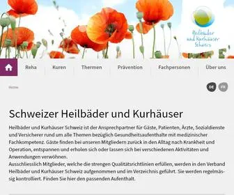 Kuren.ch(Heilbäder und Kurhäuser Schweiz) Screenshot