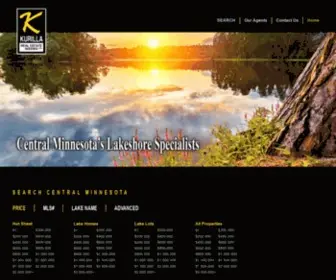 Kurilla.com(Brainerd Lakes Area Real Estate Agents) Screenshot