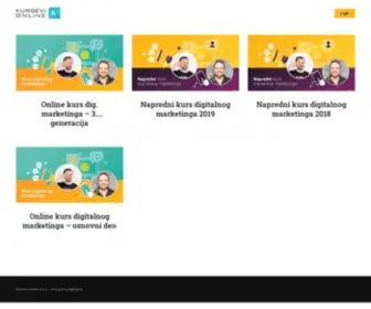 Kursevionline.rs(Online kursevi digitalnog marketinga) Screenshot