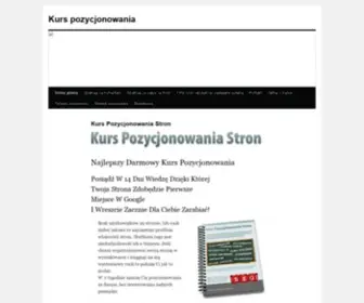 KurspozycJonowaniastron.pl(Darmowy Kurs Pozycjonowania stron internetowych w 14 dni) Screenshot