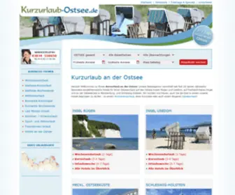 Kurzurlaub-Ostsee.de(Kurzurlaub an der Ostsee) Screenshot