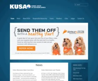 Kusa.co.za(KUSA Kennel Union of Southern Africa) Screenshot
