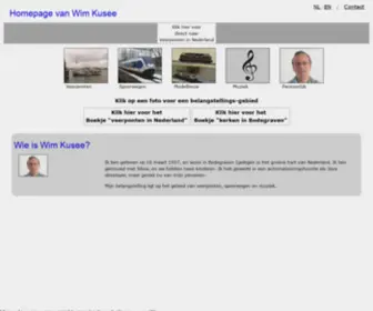 Kusee.nl(Voetveren, veerpont, veerboot, veerponten, veerboten, trein, tram, homepagina van wim kusee) Screenshot