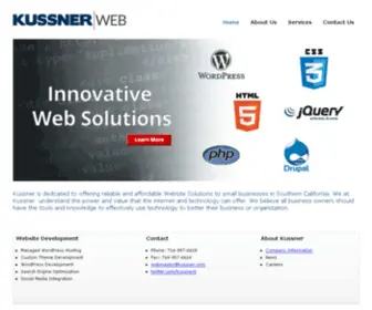 Kussner.com(Web Development Orange County) Screenshot