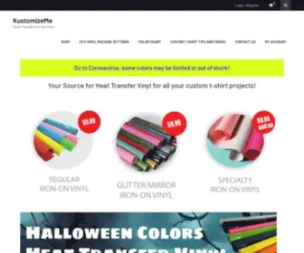 Kustomizeme2.com(Kustomizeme Heat Transfer Vinyl Store) Screenshot