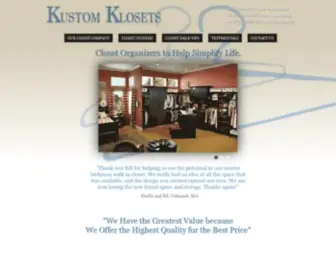 Kustomklosets.com(Closet Organizers to Organize Life from Custom Closets of Massachusetts) Screenshot