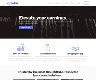Kutoku.com(Apparel & Lifestyle Affiliate Marketing Platform) Screenshot