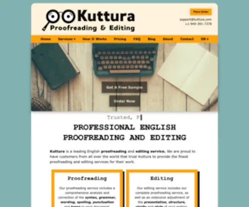 Kuttura.com(Proofreading and Editing Services by Experts) Screenshot