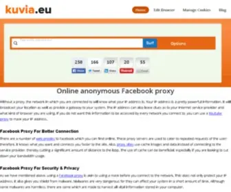 Kuvia.eu(Facebook Proxy for unblocking Facebook & Youtube) Screenshot