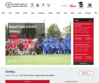 Kuwaitcricketofficial.com(Kuwait Cricket (KC) Official Website) Screenshot