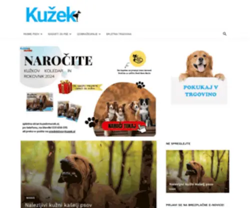 Kuzek.si(Nega, zdravje, vzgoja za vse pasme psov in njihove lastnike) Screenshot