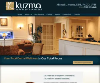 Kuzmaadvanceddentistry.com(Dentist Wilmington) Screenshot