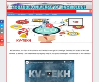 KV-Tekh.com(The Ultramodern YouTube SEO Blogging Platform) Screenshot