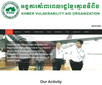 Kvao.org(KHMER VULNERABILITY AIDE ORGANIZATION) Screenshot