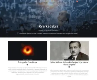 Kvarkadabra.net(časopis za tolmačenje znanosti) Screenshot