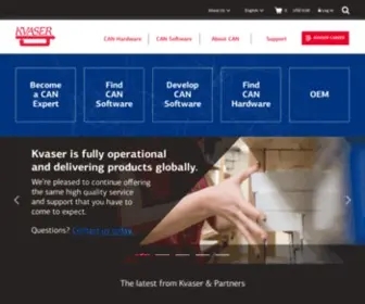 Kvaser.com(Home Kvaser) Screenshot