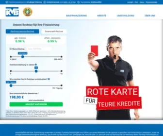 KVB-Finanz.de(Finanzierung für jeden bei der KVB Finanz. Wir bieten) Screenshot