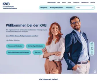 KVB.de(Herzlich willkommen auf der Website der Kassenärztlichen Vereinigung Bayerns (KVB)) Screenshot