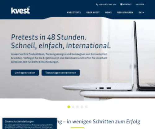Kvest.com(Automatisierte Pretests) Screenshot