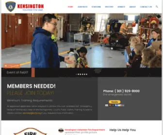 KVFD.org(Kensington Volunteer Fire Department) Screenshot